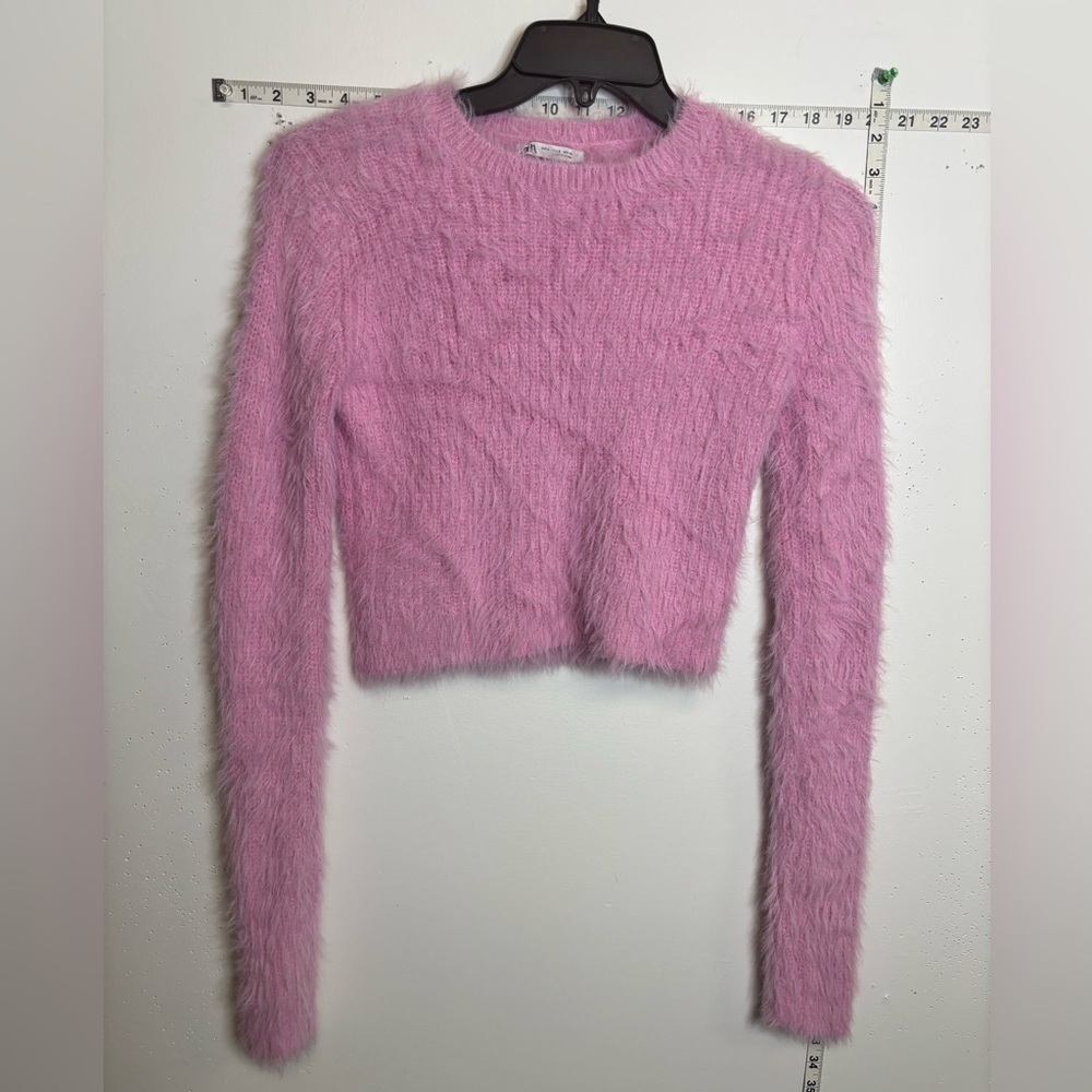 Zara Soft Pink Fuzzy Sweater